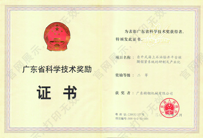 2013广东省科技二等奖